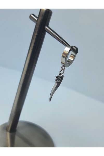 kurukafagift Dagger Look Single Men's Steel Dangle Earrings