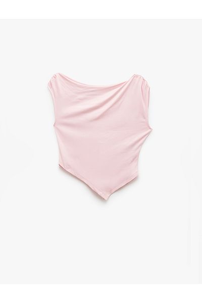 Koton New Season Sleeveless Draped Asymmetrical Blouse