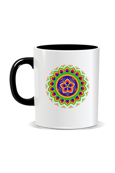 OEM Personalized mug with mandala, Mandala bcu - Black interior
