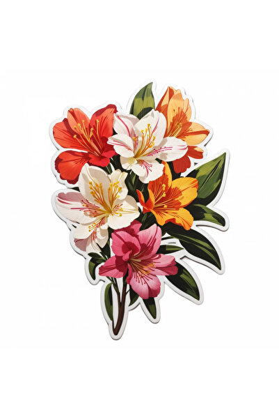 INOVATIX Set de 8 autocolante Buchet de astromerie, INOVATIX®. 6 cm