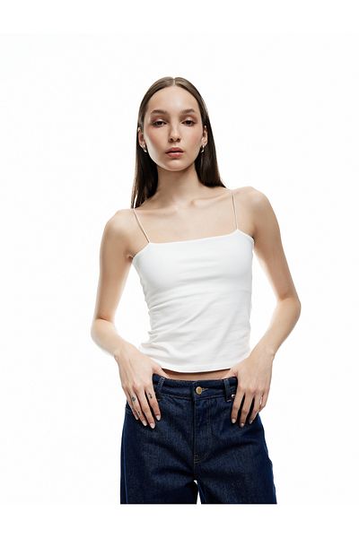 Koton New Season Rope Strap Cotton Slim Fit Basic Sleeveless Undershirt