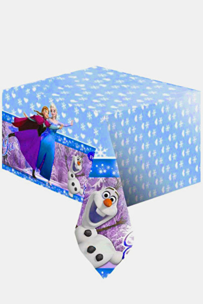 Parti dolabı Elsa Frozen Plastik Masa Örtüsü Karlar Kraliçesi Doğum Günü Süsleri 120x180 Cm