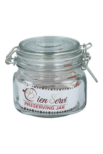 Bien Servi Preserving Jar with Stainless Steel Clip Clear