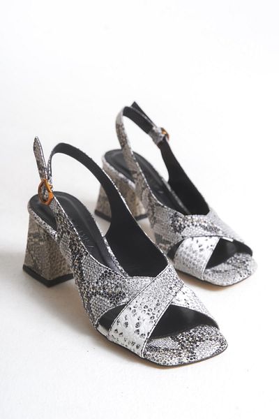 Niloshka Monter White Snake Cross Women's Sandals