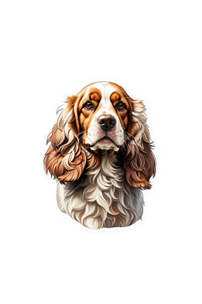 INOVATIX Set de 8 bucăți, autocolant cu bustul câinelui Cocker Spaniel, INOVATIX®. 6 cm