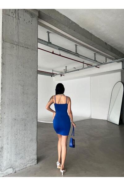 Modafeminen Waist Detailed Thin Strap Mini Dress Saks 582188