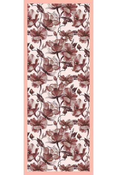 TUA İPEK Organic Viscose Silk İnci̇ra Shal - Floral Pattern