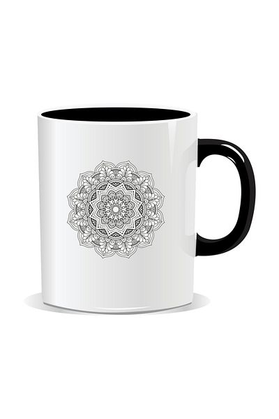 OEM Personalized mug with mandala, Mandala bco brgyad - Black interior