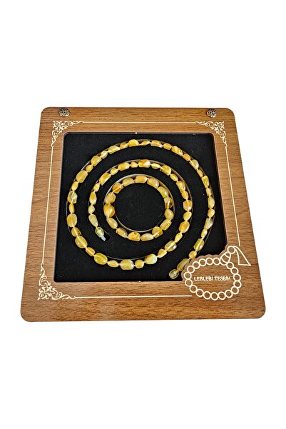 LEBLEBİ TESBİH قلادة من العنبر - طقم سوار Lt1341