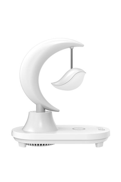 Influential Tech Smart LED Lamp with Wireless Charger, Bluetooth Speaker, Touch Control, White, 10W