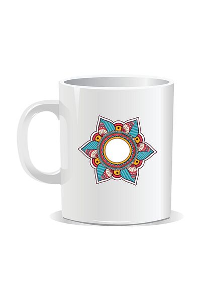 OEM Personalized mug with mandala, Mandala bdun - White interior