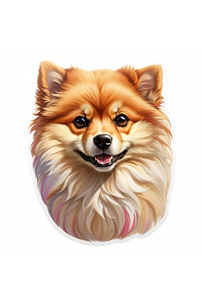 INOVATIX Set de 8 piese, autocolant câine Pomeranian, INOVATIX®. 6 cm