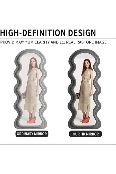 rexa Shaped Full Length Dressing Mirror