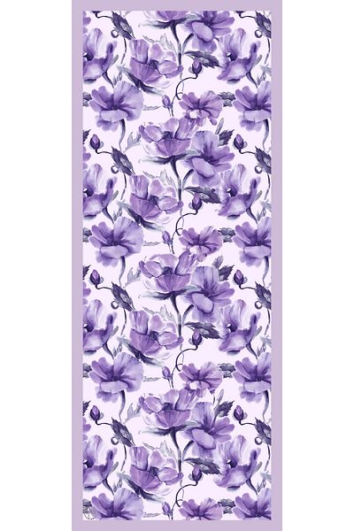 TUA İPEK Organic Viscose Silk İnci̇ra Shal - Floral Pattern