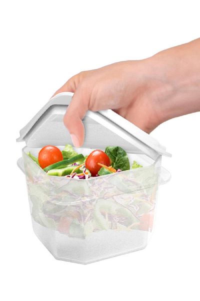 Tatay Square Food Storage Container White 0.6 Liter