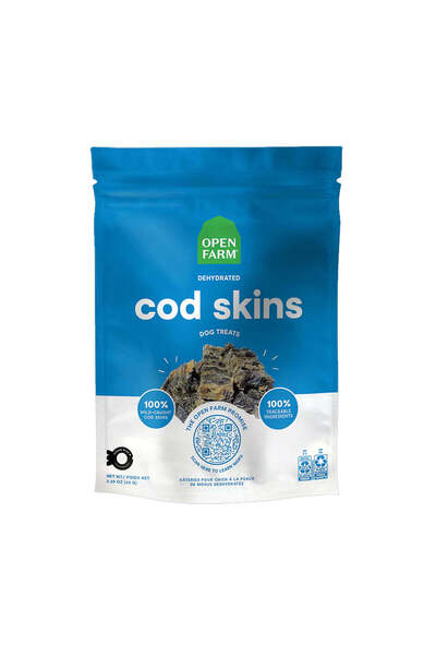 Open Farm مكافأة الكلاب من جلد سمك القد المجفف - 63 جرام