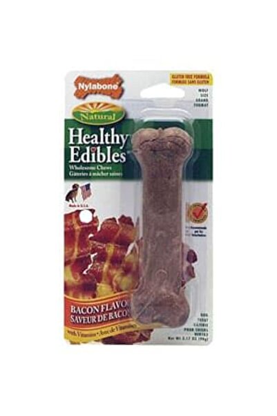 Nylabone أطعمة صحية، لحم مقدد يدوم لفترة أطول، عبوة من قطعة واحدة، مكافآت طعا...