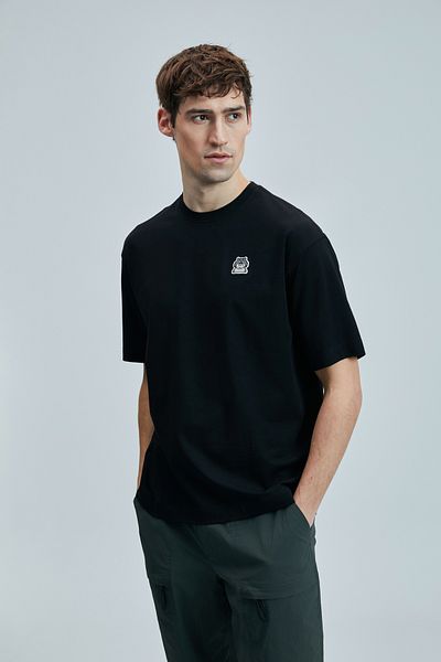 Lufian Lufi̇an Nımbus Modern Graphic T- Shirt Black
