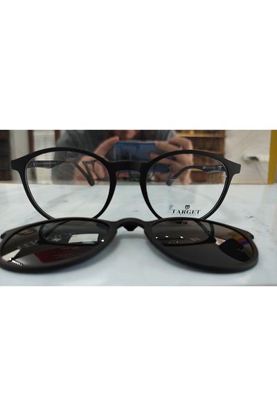 Target Tk309 C.0101M 48Ekt Unisex Polarized Clip-On Blue Light Screen Protected Glasses (Matte Black)