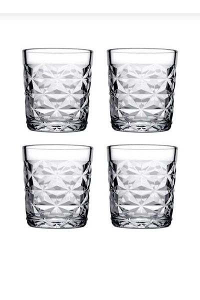 ALİNA HOME 4 Crystal Model Glass Soft Drink Glasses