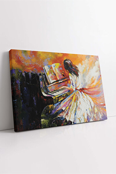 KOSS Dijital Момиче, свирещо на пиано Платно, декоративна картина, офис, хол,...