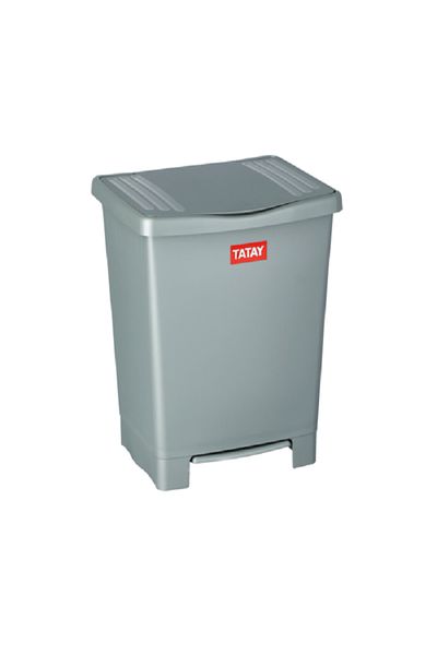 Tatay Rectangular Shaped Pedal Bin Grey 23 Liter