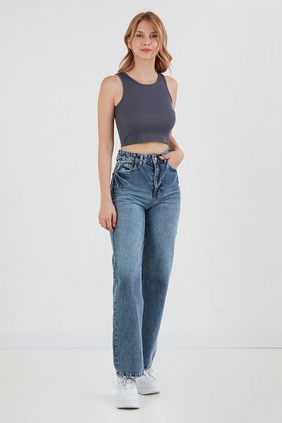Fulla Moda Basic Ribbed Halter Neck Modal Body