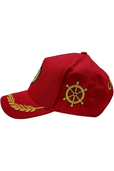 Mood Agenda Unisex Cotton Sailor Embroidered Captain Hat Embroidered Captain Hat