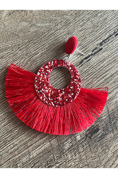 Büyük Hanım Large Tassel Colorful Beaded Style Women's Earrings