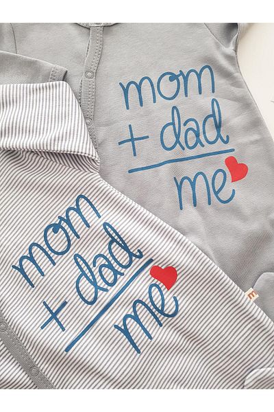 ilkimbebe Mom Dad Me 2 Pack Baby Rompers