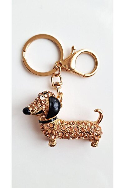 Svc Aksesuar Luxury Gift Cute Foam Keychain with Zircon Stone - Bag Ornament - Bag Charm 9.5 cm