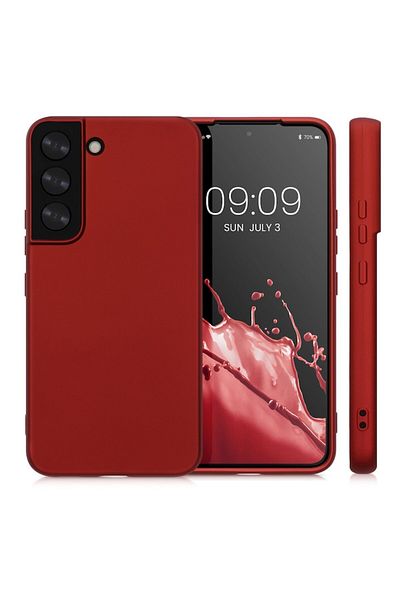 bzstore Husa pentru Samsung Galaxy S22, Silicon, Rosu