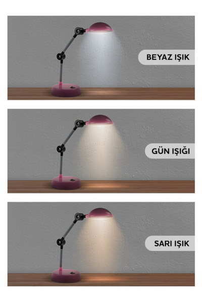 Okmino Led'li Masa Lambası Pembe