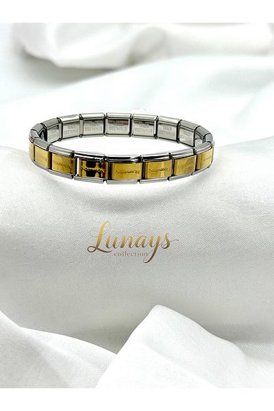 Lunays Stainless Steel Italian Charm Model Silver Gold Color