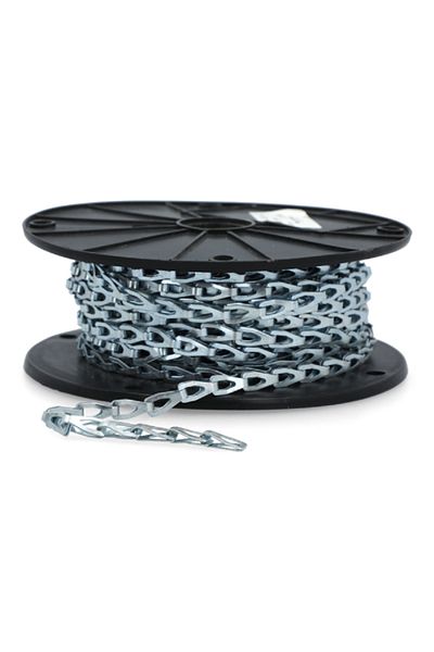 ACE Sturdy and Durable High Quality Sash Steel Chain Silver 30m
