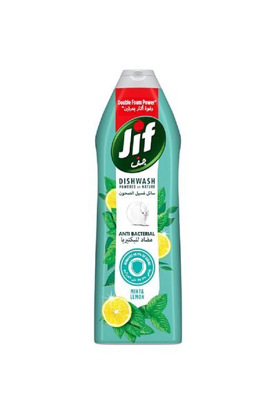 Jif Mint and Lemon Double Foam Power Antibacterial Dish Wash Cleaner Liquid