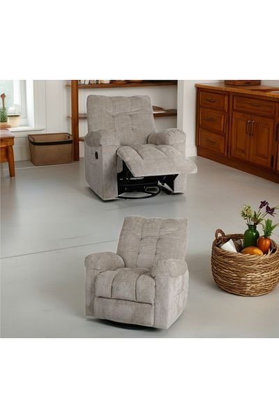 rexa Relaxing chair (swivel - rocking) soft fabric - 100 x 105 x 107 cm