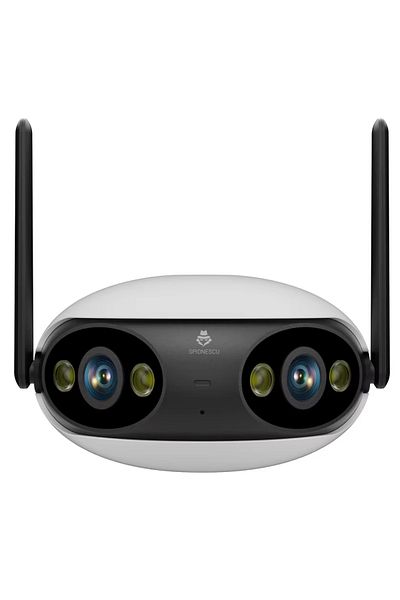 Spionescu Dual surveillance camera, F2, 4MP, 2K Ultra HD, WiFi + PoE, 5X zoom, 180°