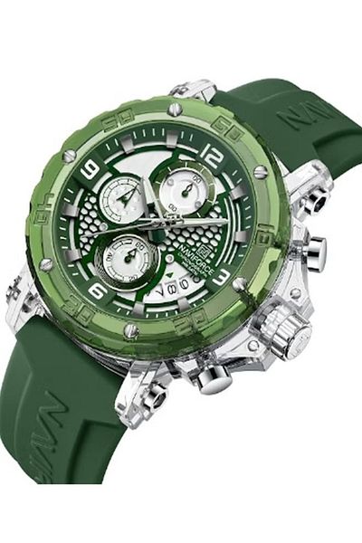 Naviforce Men’s Watch Chronograph Business Wrist Watches Waterproof Luminous Silicone Strap