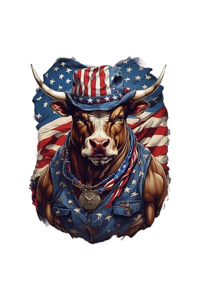 INOVATIX Set of 8 pieces, American costume Taurus sticker, INOVATIX®. 6 cm