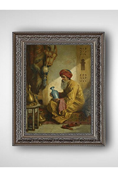 WoodyArts Vase Examine - Gray Vintage Frame