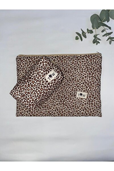 TALL WAY Leopard Laptop Case- Pencil Bag Set (10-11-12 Inch)