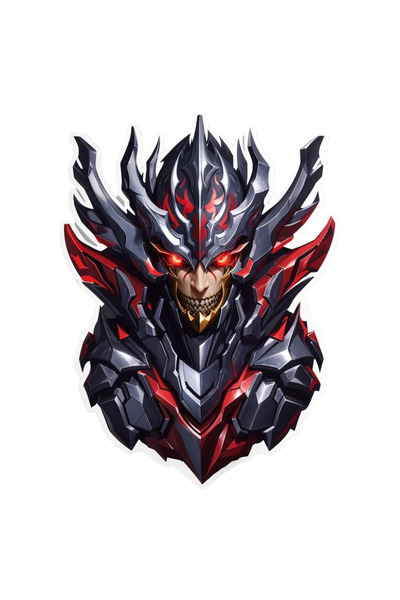 INOVATIX Set of 8 pieces, Aatrox head sticker, INOVATIX®. 6 cm