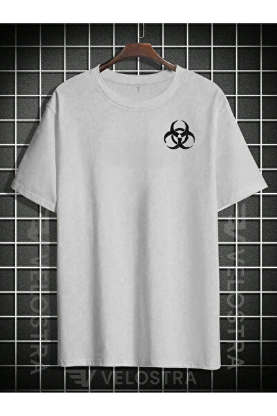 Velostra Pericol biologic unisex cu imprimeu supradimensionat tricou