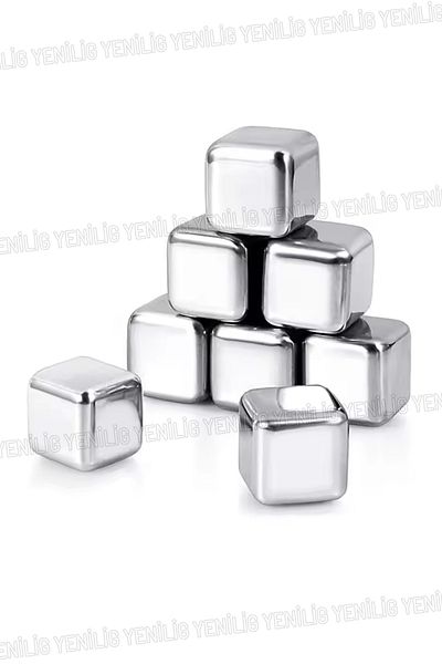 Yenilig 4-Piece Stainless Steel Whiskey Stones – Flavor Preserving Cubes with Ice-Free Cooling Experience
