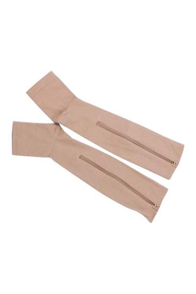 SIKS ® șosete cu fermoar pentru stimularea circulației, culoare bej, mărimea ...