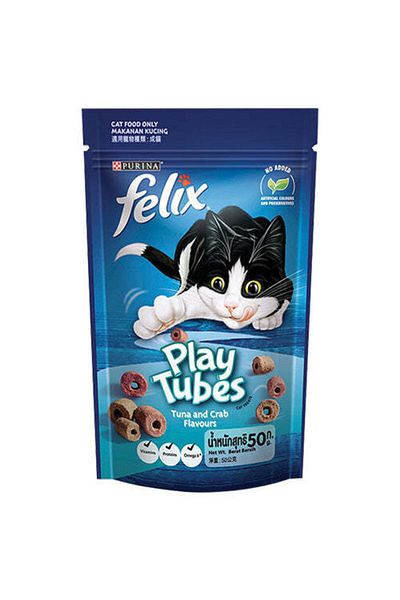 FELIX Purina Felix Play Tubes Tuna and Crab Pack of 12