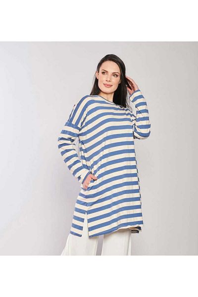 ALMİNA Pocketed Cotton Viscose Tunic