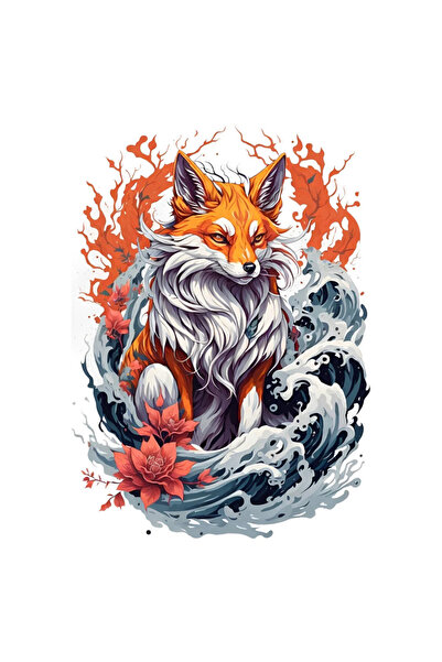 INOVATIX Set de 8 piese, Sticker Wise Fox, INOVATIX®. 6 cm