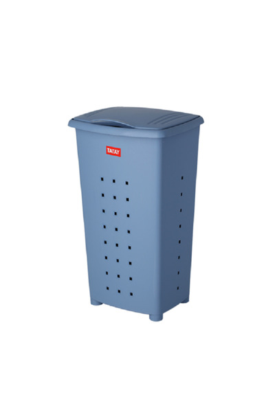 Tatay Millenium Polypropylene Laundry Basket with Lid Blue 60 Liter